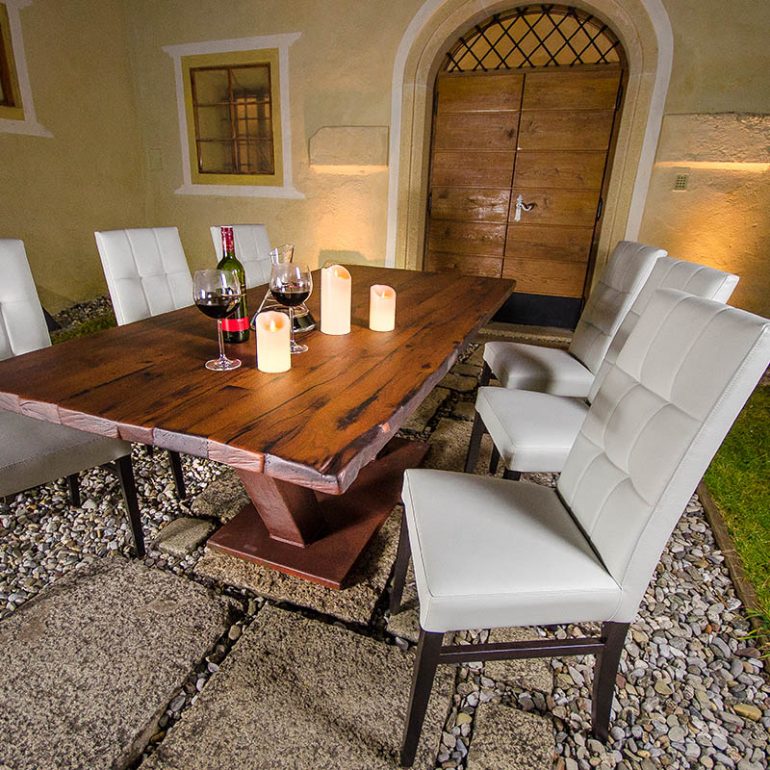 Esstisch aus Stahl & Holz - Barrique Möbel Salzburg, Österreich